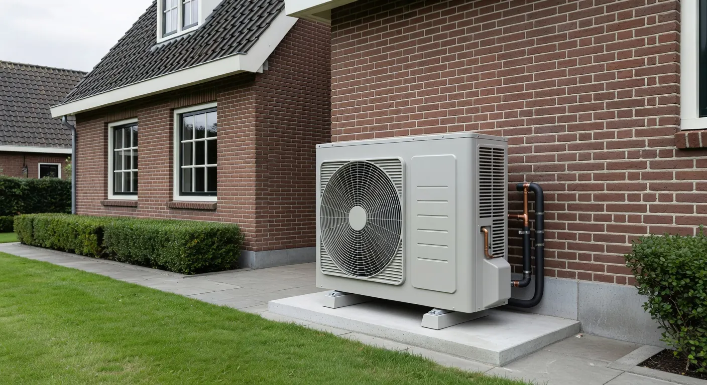 Slimme warmtepomp geïntegreerd met isolatie en smart home bediening in 2026