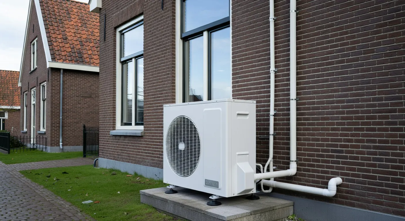 Warmtepomp installatie in de lente